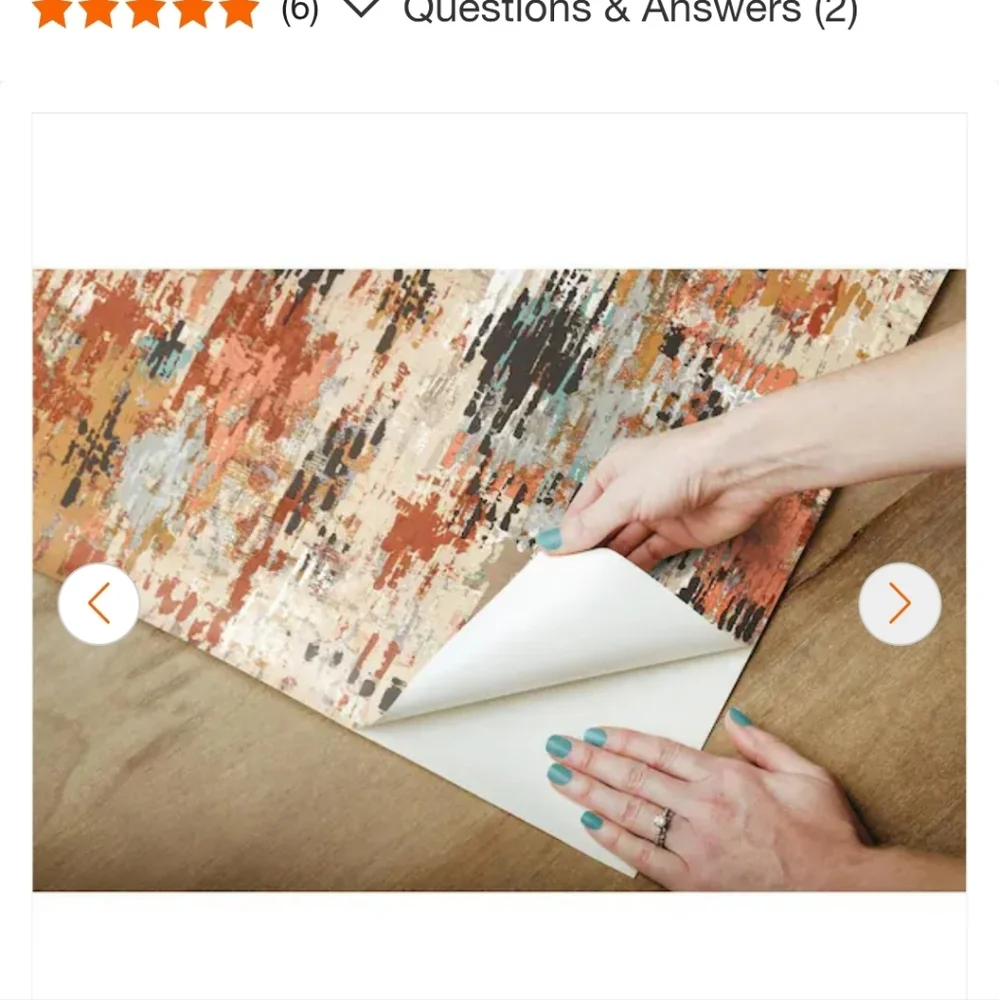 2.25 Rolls Of Room Mates Orange Aztec Peel And Stick Wallpaper Colorful